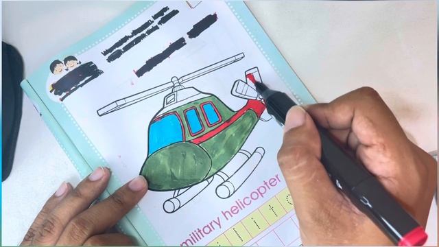 Coloring Military Helicopter Its Really Amazing