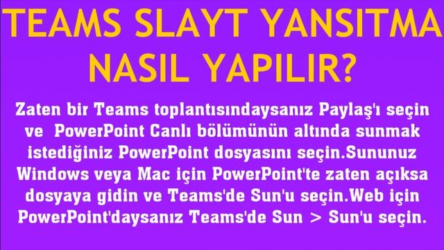 Microsoft Teams Slayt Yansıtma Nasıl Yapılır? смотреть онлайн