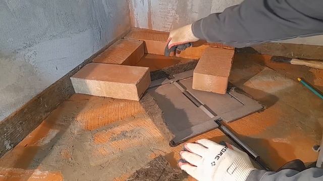 Угловой камин, декоративная затирка швов,заканчиваем дымосборник, монтируем задвижку. часть9 смотреть онлайн