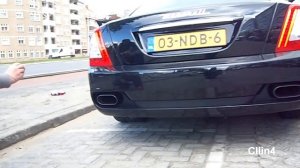 Maserati Quattroporte GTS rev and acceleration  + wheelspin!