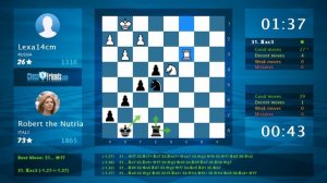 Chess Game Analysis: Lexa14cm - Robert the Nutria : 0-1 (By ChessFriends.com)