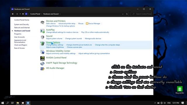 Disable fast startup on windows 8-10 Free video