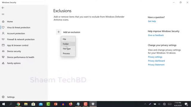 How to Exclude a File or Folder from Windows Defender Scan In Windows 10 смотреть онлайн