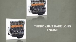 HOLDEN ISUZU  28 4JB1 TURBO  BARE LONG ENGINE