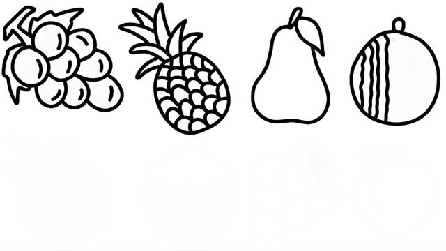 How to draw a healthy fruits | easy 8 fruits  doddle drawing | fruits #drawing #food doodles#health