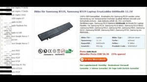 Akku für Samsung R519