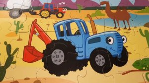 Синий трактор пазл. Игрушка Синий Трактор.