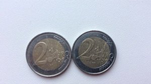 Rare 2 euro coin Defect дефект