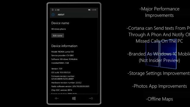 Windows 10 Mobile Build 10572 | Preview And Tour