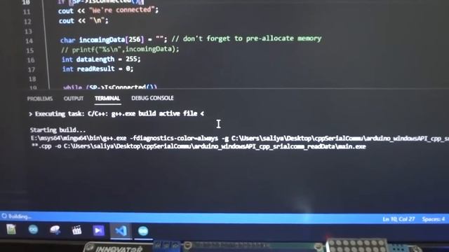 Arduino windows API CPP Language Serial Communication Reading Data