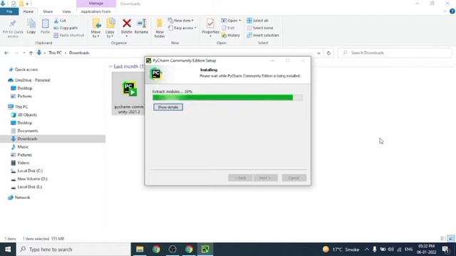 How to Install PyCharm IDE 2021.3  on Windows10 #Pycharm