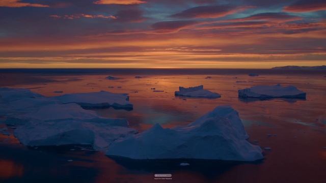 Greenland's Tranquil Evening: An Aesthetic Experience for Mac OS Sonoma Live Wallpaper смотреть онлайн