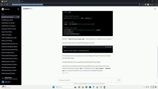 how to install pip install opencv python