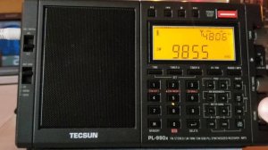 Tecsun PL-990x VS Sangean ATS-909X NHK Radio Japan via Madagascar 9855 kHz Shortwave
