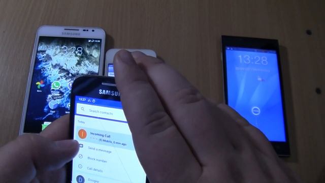 Incoming call&Outgoing call at the Same time Samsung Note1 Android 7+S4 mini Android 11 +4S+Doogee смотреть онлайн