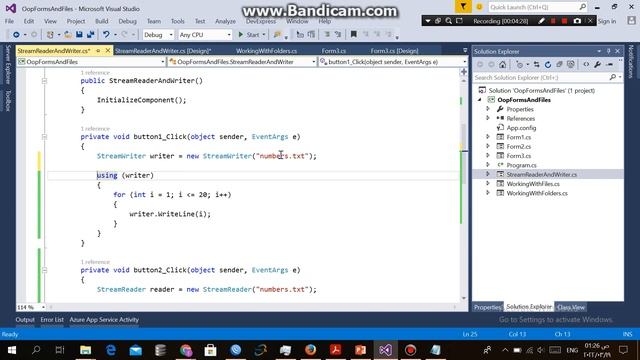 OOP Winform C# Stream Reader And Writer 1 смотреть онлайн
