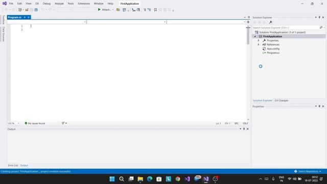 Creating your first .NET framework application using visual studio