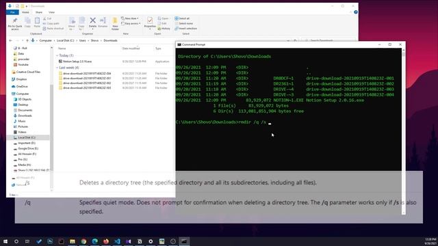 How to delete a folder in windows 10 through CMD (Command Prompt) смотреть онлайн