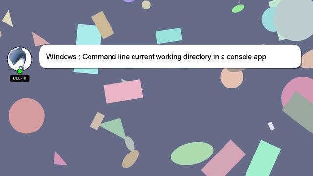 Windows : Command Line Current Working Directory In A Console App