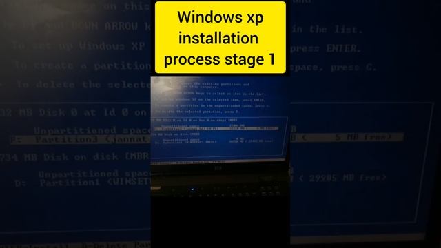 #windows #xp in #2024 , #integral #EDITION , #installation #process #stage - 1 . OLD SCHOOL LAPTOP