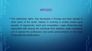 MPS001 Q03. Trace the development of the concept of citizenship.