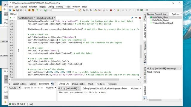 GSP 318: 9.2 GUIs with PyQt Part 2 смотреть онлайн
