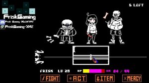 Bad Time Trio Hard Mode By FDY Normal Mode 20 Heals!! | Undertale Fangame