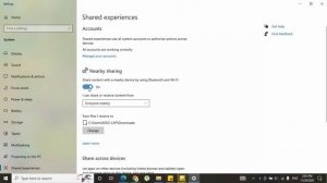 How to enable nearby sharing in windows 10 computer