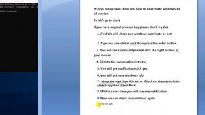 How to deactivate windows 10. all windows English, Bangla