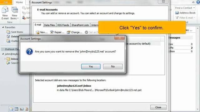 How to delete an email account in Outlook 2010 смотреть онлайн