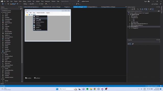 C# Windows Forms Application | Basic Arithmetic Operations