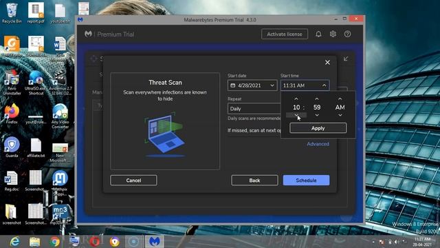 Schedule threat scan in Malwarebytes смотреть онлайн