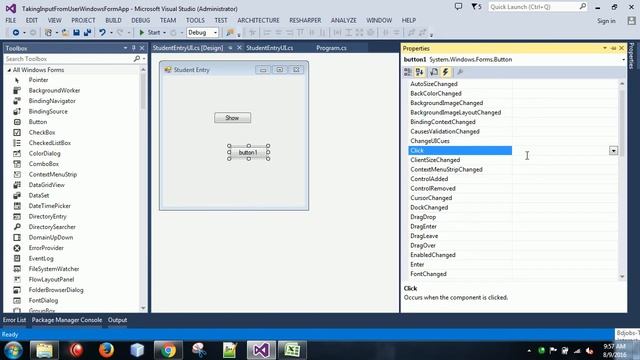 14. Taking input from user in windows form application смотреть онлайн
