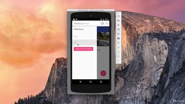 Simulating the Web App on an Emulator  | Progressive Web Apps Lesson#8