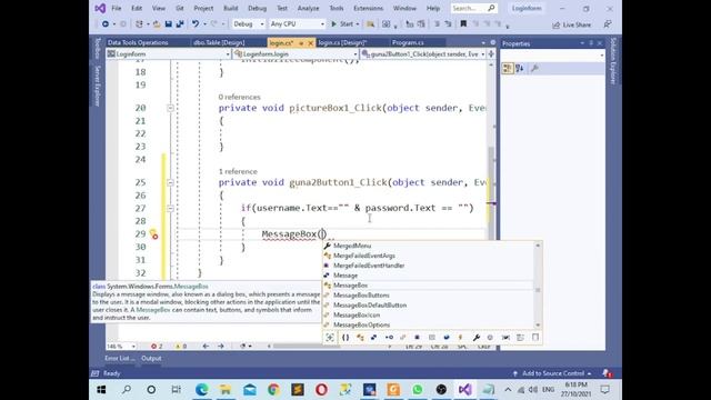 Create Login Form in C# | Window Form | With Database Connection | Part 2