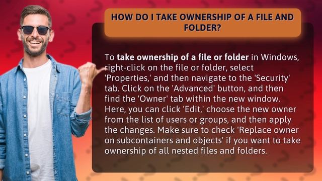 How do I take ownership of a file and folder? смотреть онлайн