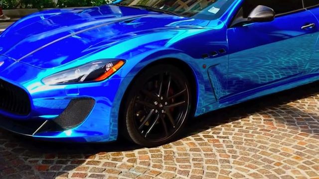 Project Maserati GranTurismo MC Wrapped in Avery Blue chrome by DBX смотреть онлайн