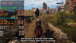 Nvidia GTX 970M 3Gb (Laptop) Witcher 3 fps test