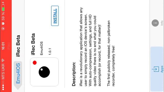 Как записовать виде экрана на ios 7 (без JB) смотреть онлайн
