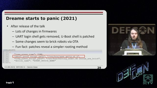 (broken) DEFCON 31 "Vacuum robot security and privacy - prevent your robot from sucking your data" смотреть онлайн