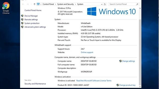 Windows 10 Lite Edition V4 X86 2017
