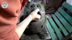 Кот из цемента своими руками | поделки| Decor for cottages and gardens