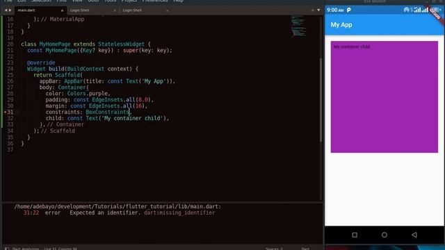3. Flutter Container Widget смотреть онлайн