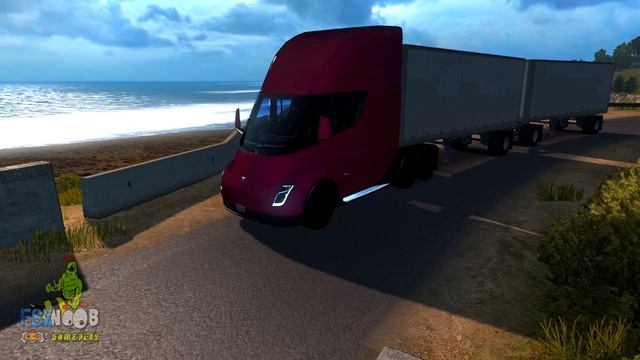 American Truck Simulator - Tesla Semi Truck Mod - Details V1.31 HD смотреть онлайн