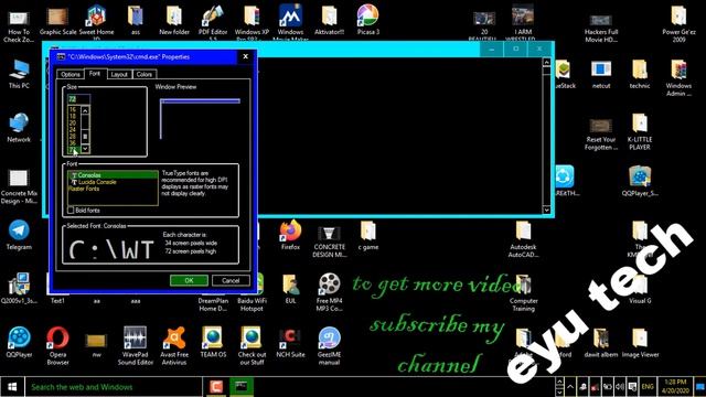 how to change command prompt (cmd) font size and color смотреть онлайн
