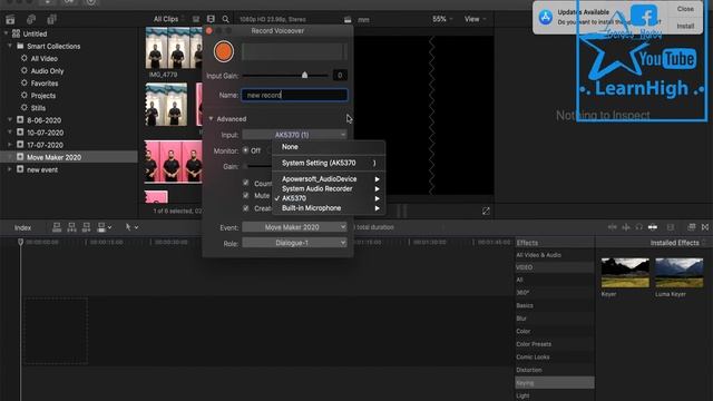 how to record voice using - #FCPX final cut pro - 2020 смотреть онлайн