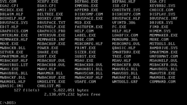 DOS Virtual Machine - #2 Basic Commands, text editing and QBasic