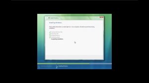 Installing windows Vista