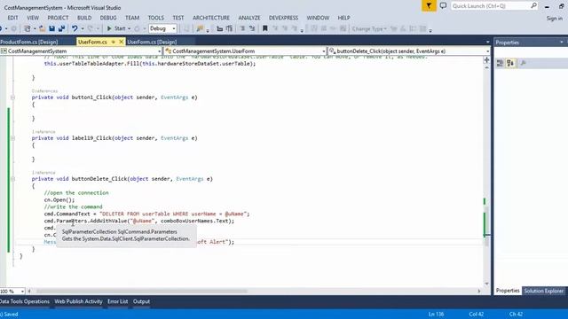 c - sharp HOW TO DELETE THE RECORD FROM THE DATABASE
