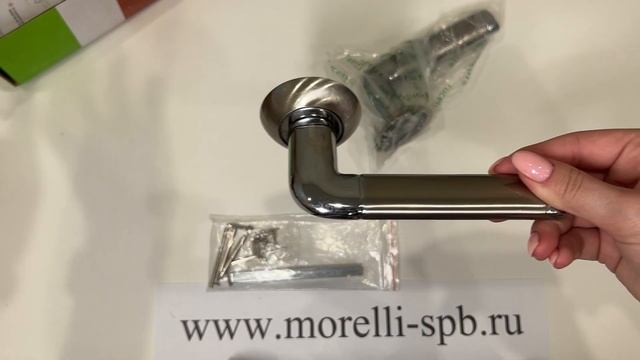 Дверные ручки Rucetti RAP 2 SN/CP Цвет - Белый никель/хром смотреть онлайн